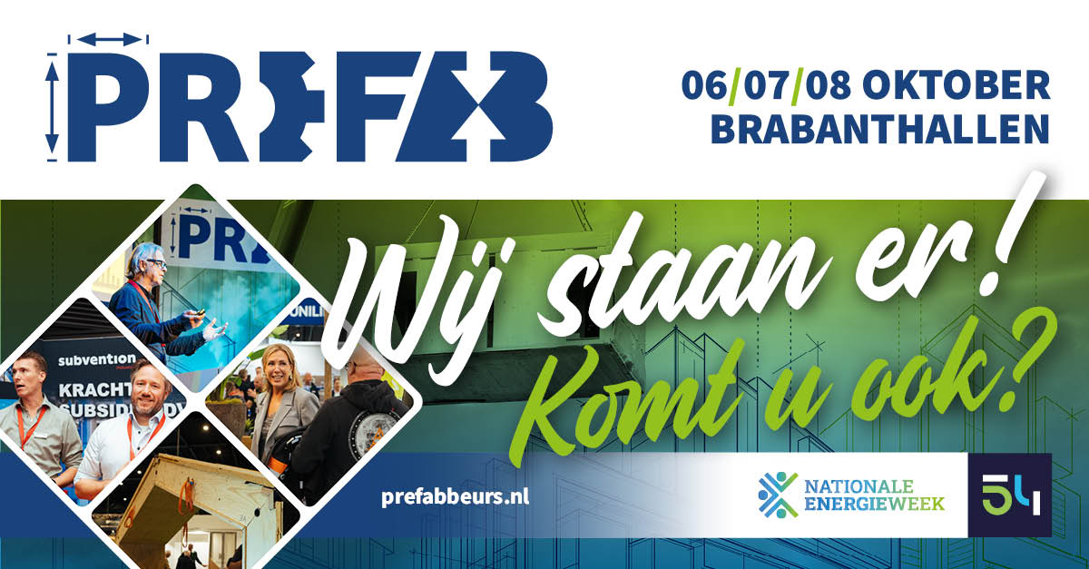 PREFAB beurs 2026 6, 7 en 8 oktober 2026